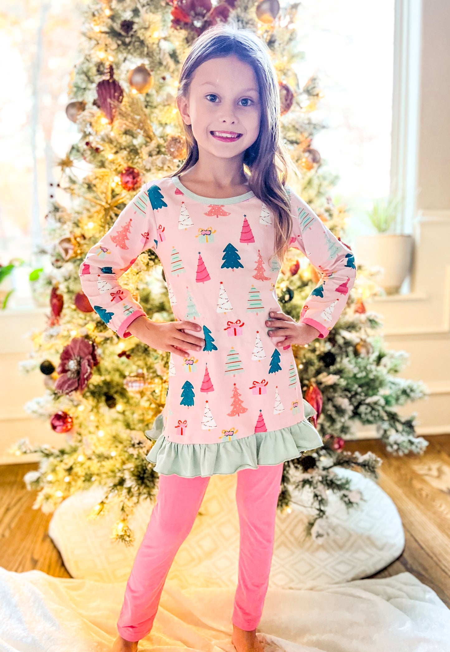 Girl's 2 Pice Christmas Outfit