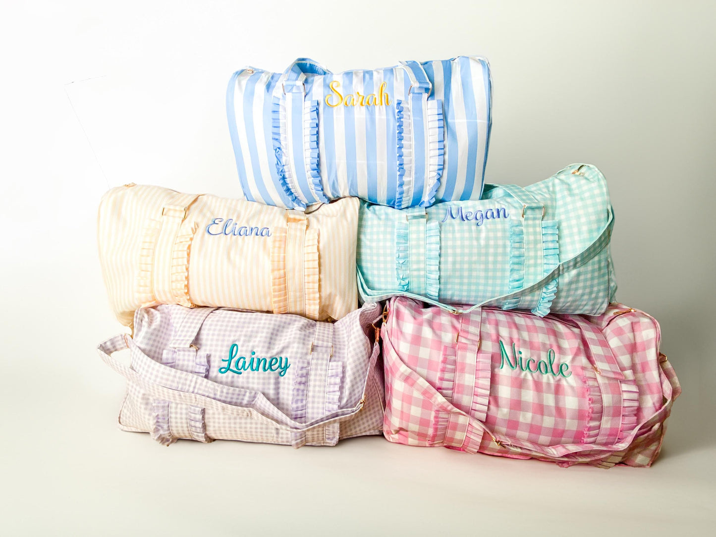 Girl's Monogrammed Sleepover Bag