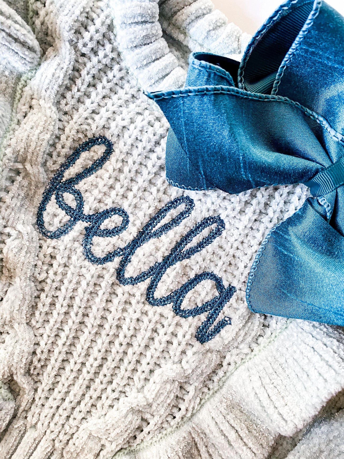 Baby Girl Monogrammed Chunky Sweater - Savannah Creations
