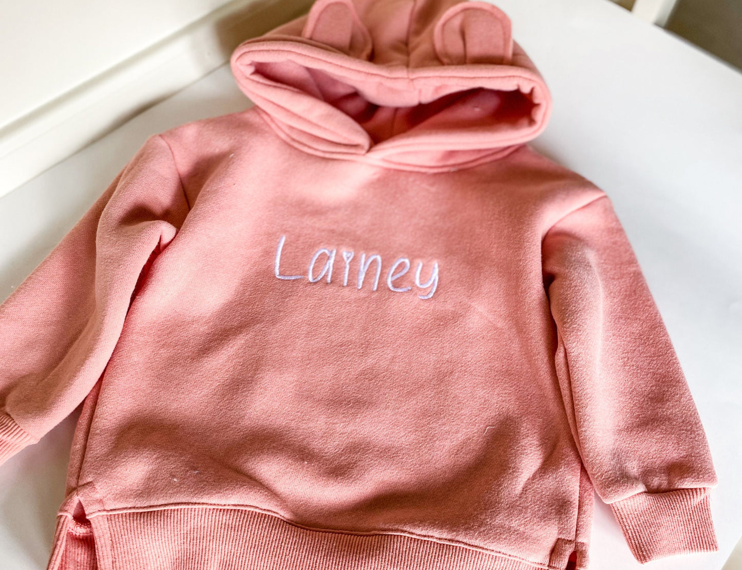 Monogrammed Animal Ear Hoodie, Kids Pullover, Custom