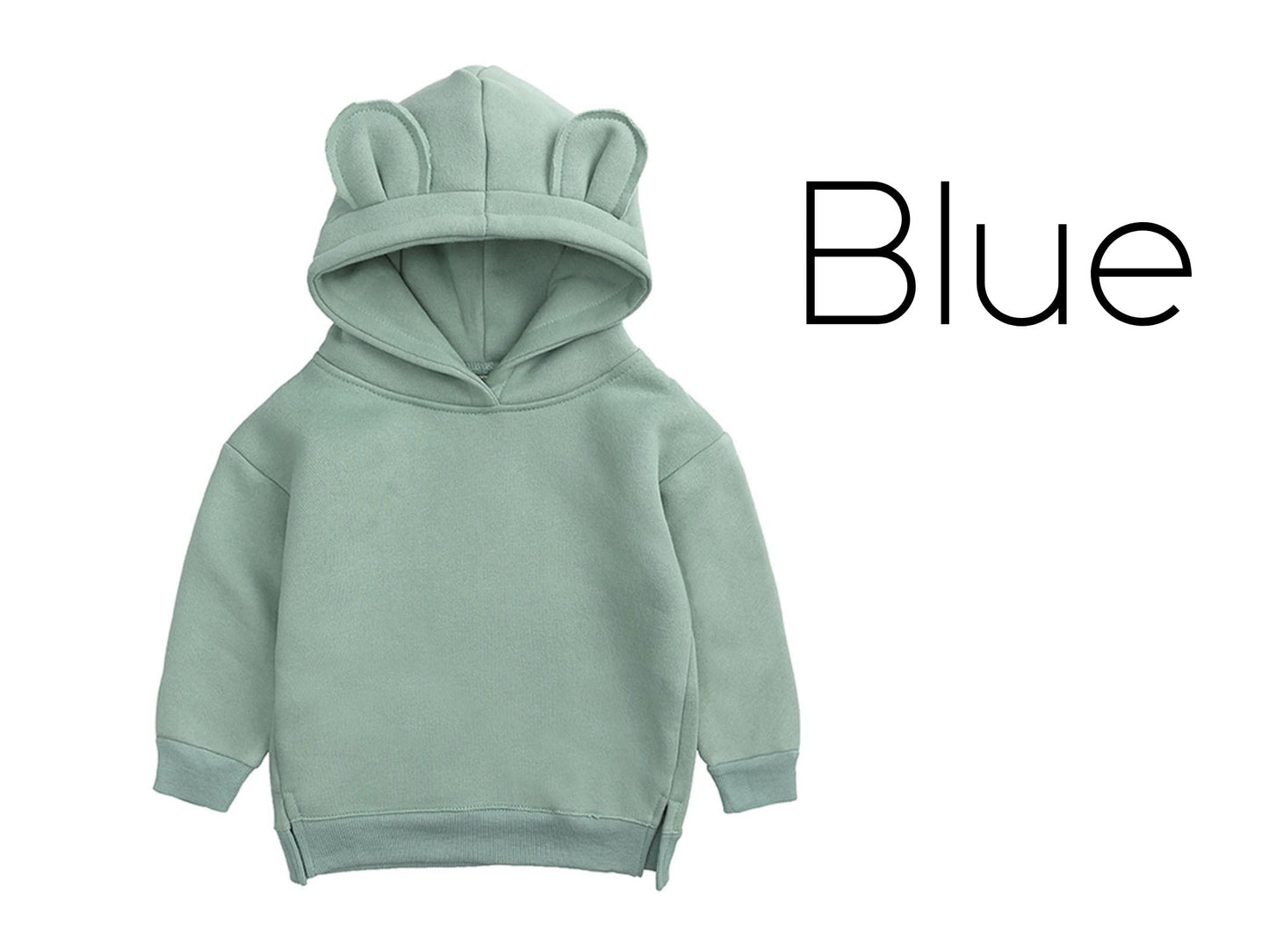 Monogrammed Animal Ear Hoodie, Kids Pullover, Custom