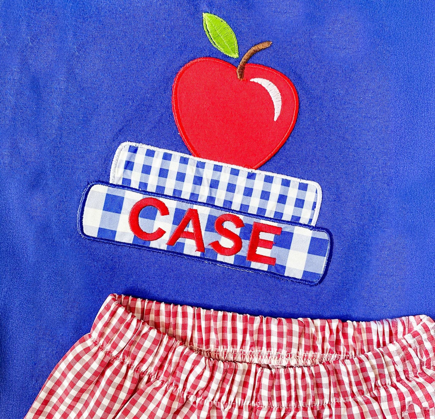 Boy's Embroidered Back to School Outfit: Personalized Cotton Set