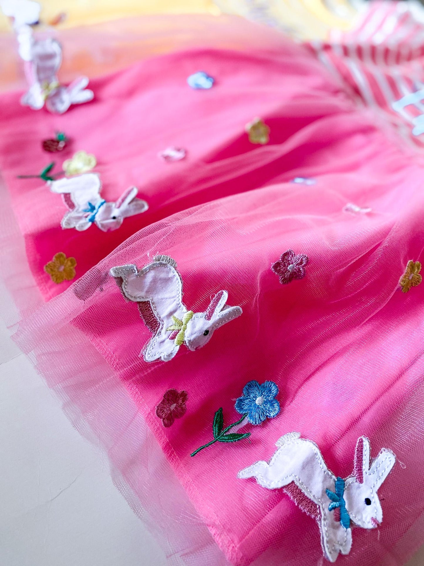 Girls' Monogrammed Easter Tutu Dress: Bunny Appliqué