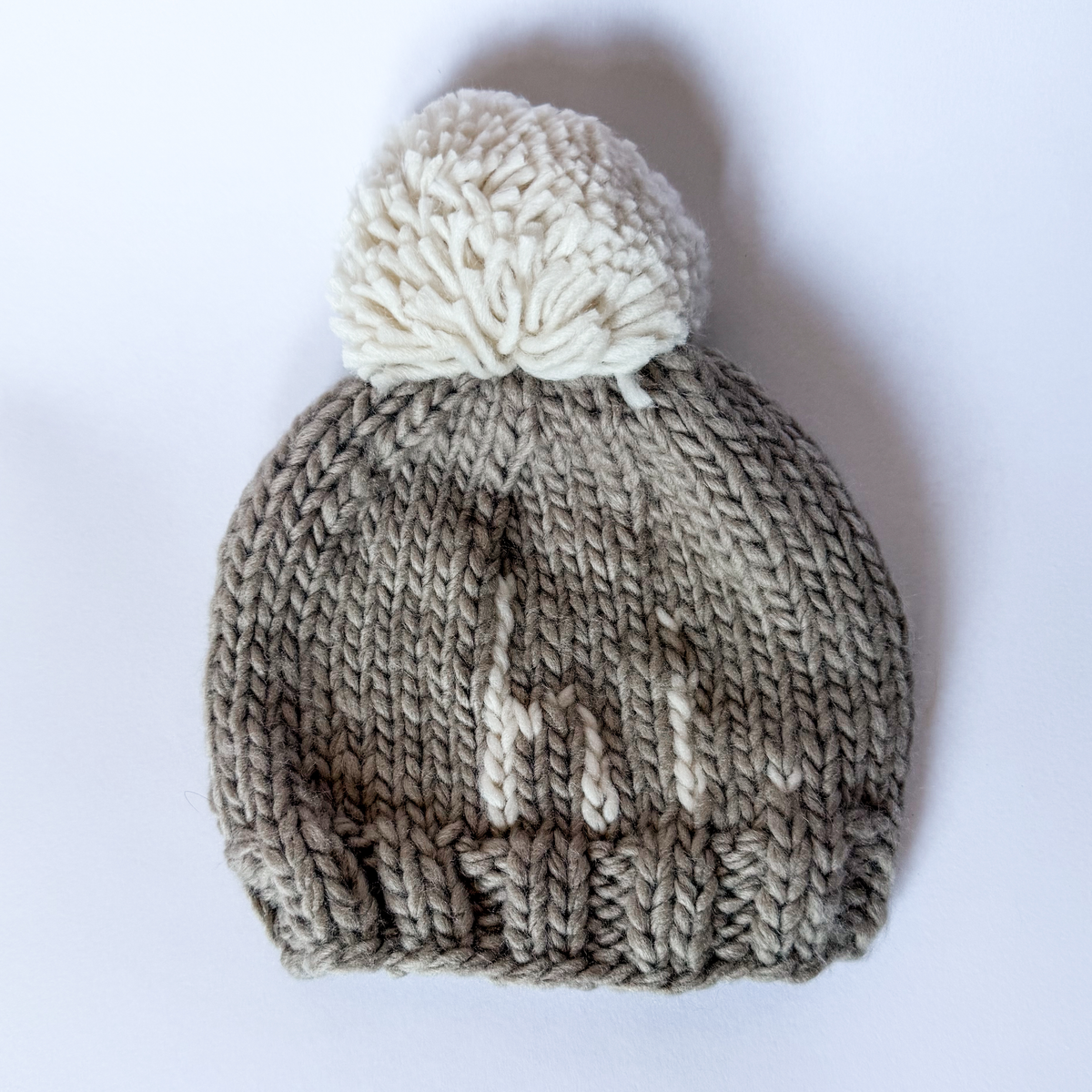 Hi. Pebble Brown Hand Knit Beanie Hat - Savannah Creations