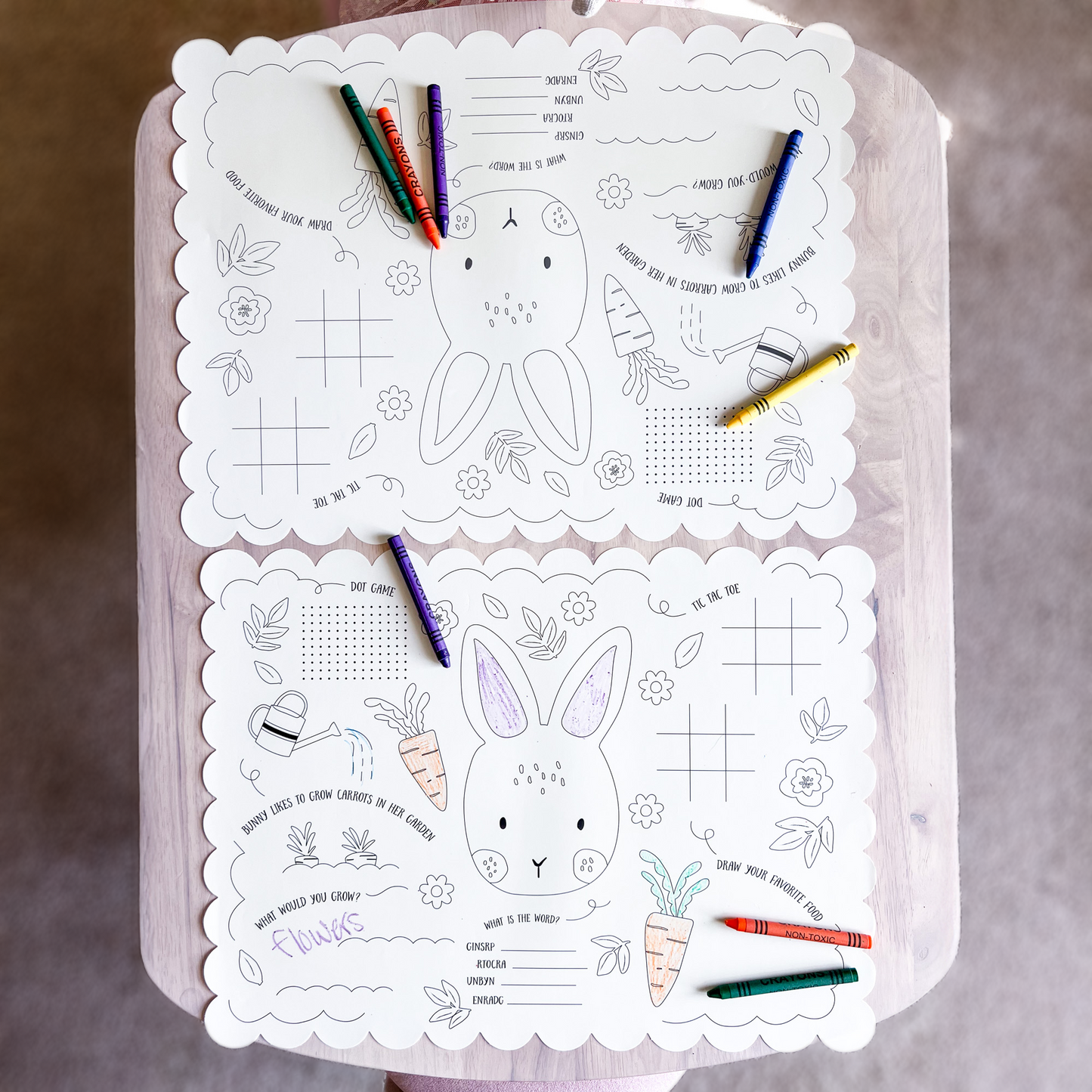 Spring Coloring Placemats