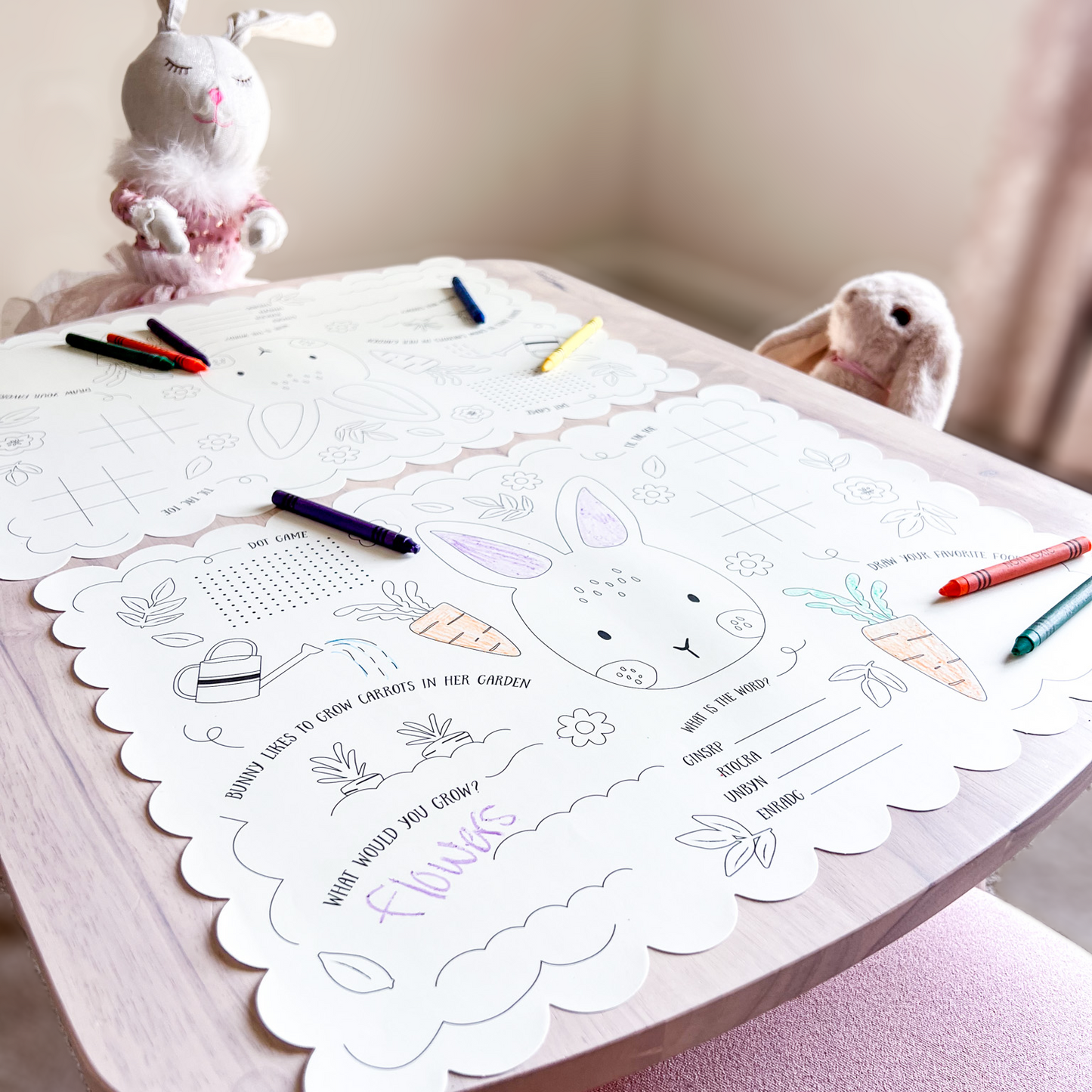 Spring Coloring Placemats