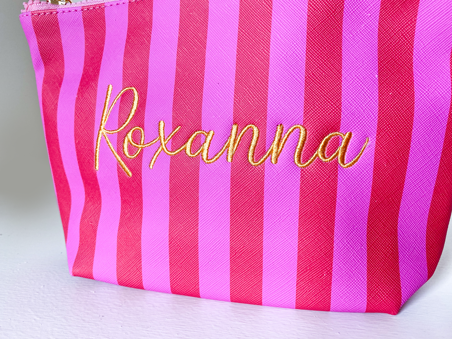 Cute pouch + cosmetic bag | aperol pink & orange