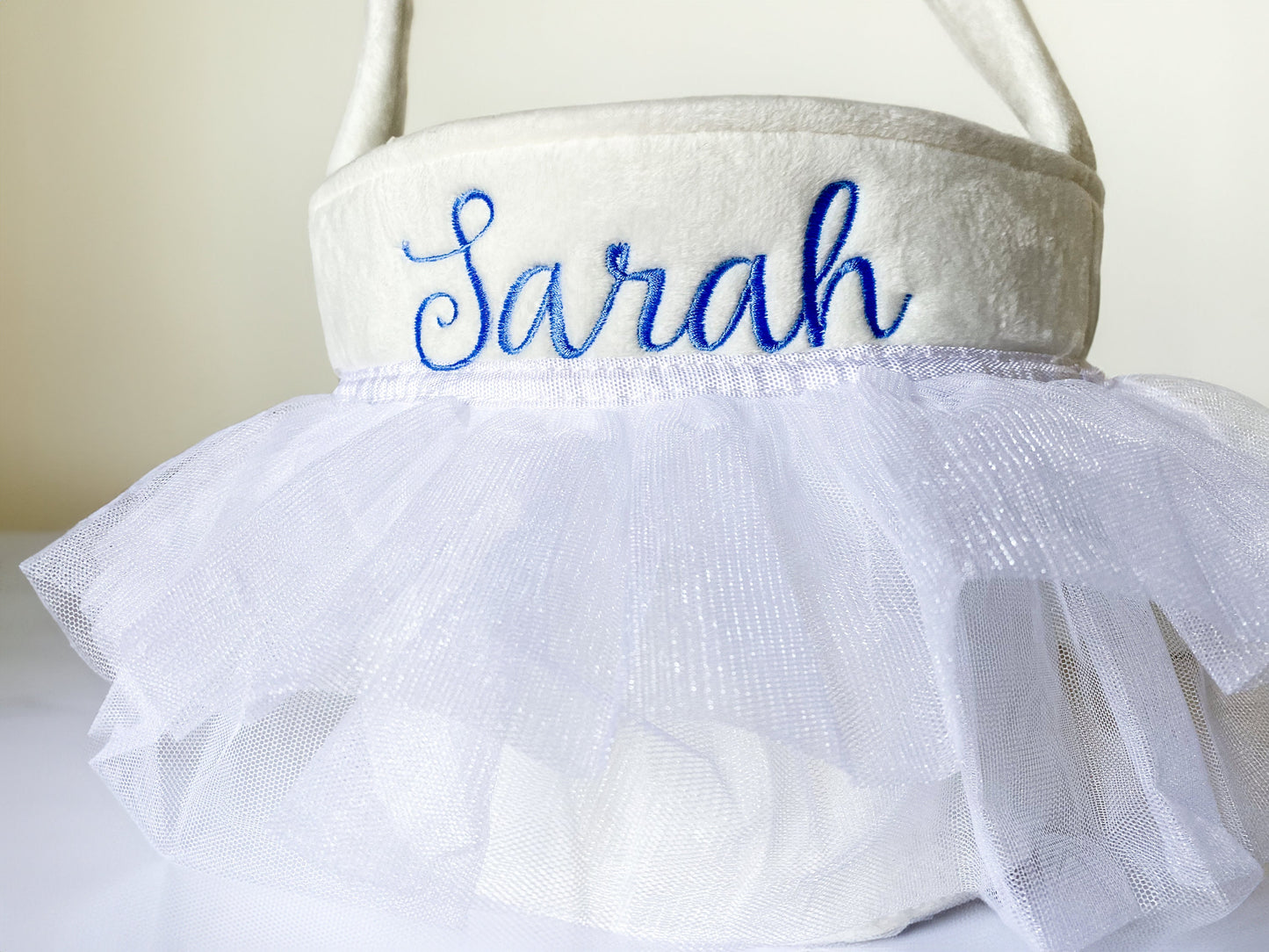 Monogrammed Ballerina Easter Basket, Tutu Skirt, Personalized Gift
