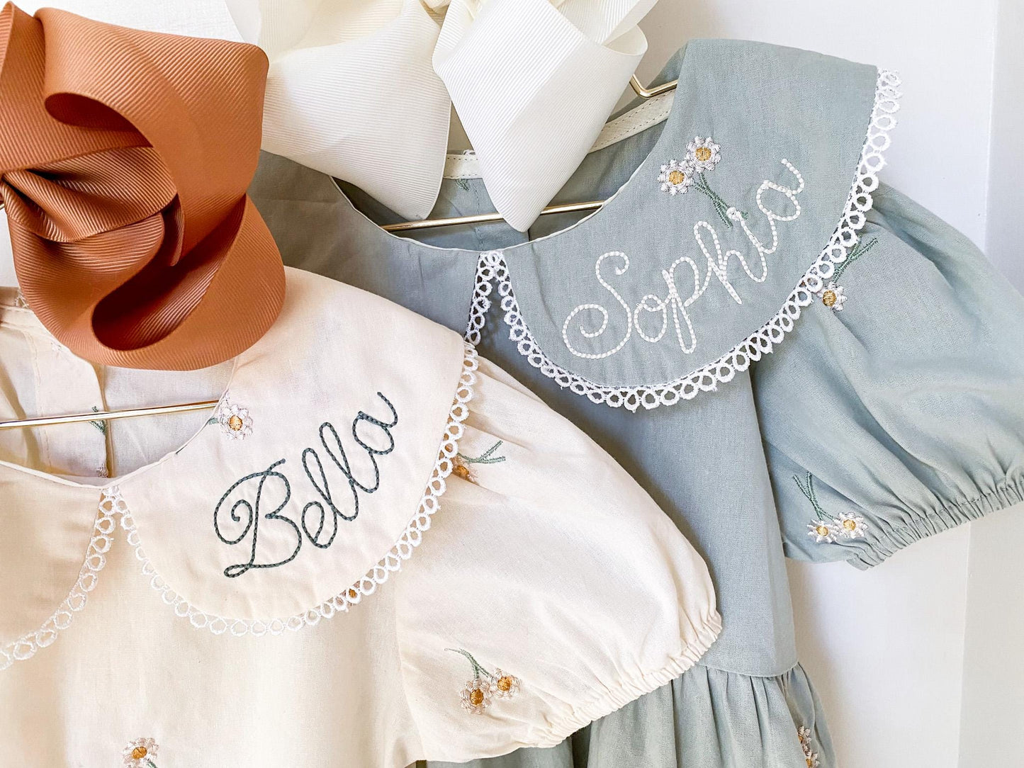 Monogrammed Floral Cotton Dress: Toddler Girl's Easter Outfit