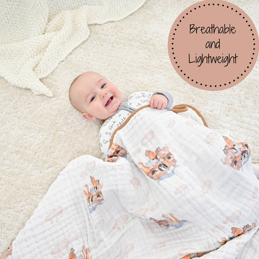 Muslin Quilt Baby & Kids Blanket Noah's Ark - Savannah Creations