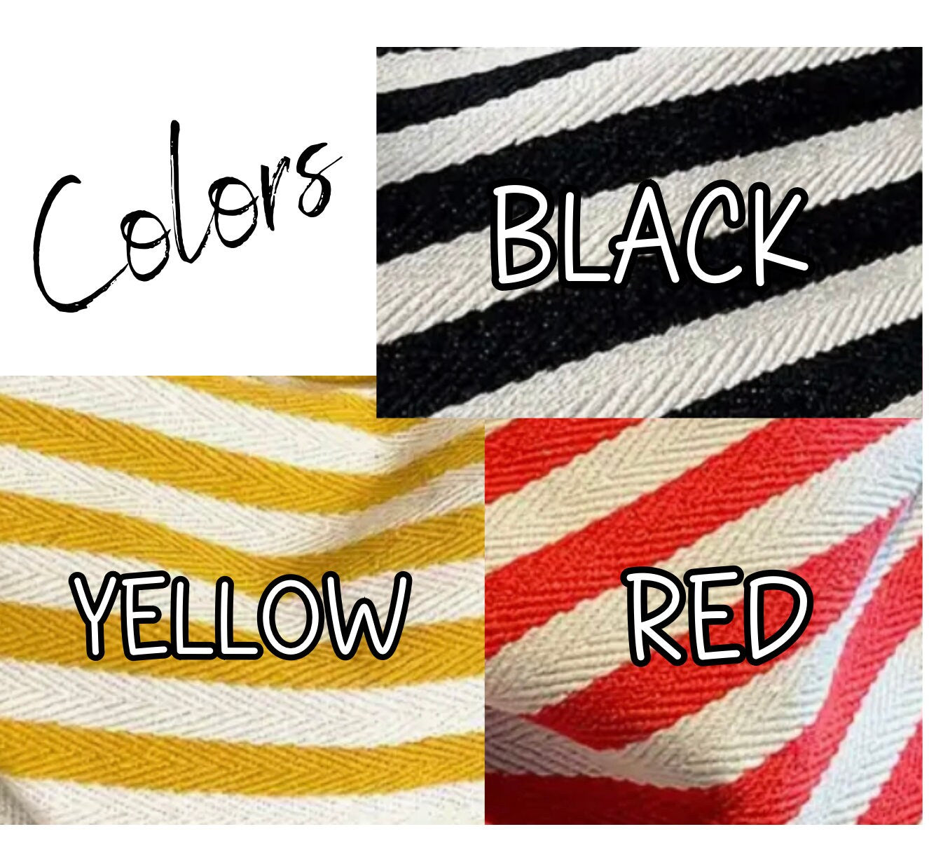 Custom Monogrammed Stripe Canvas Zipper Bag