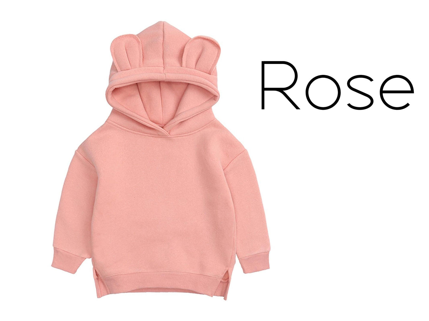 Monogrammed Animal Ear Hoodie, Kids Pullover, Custom