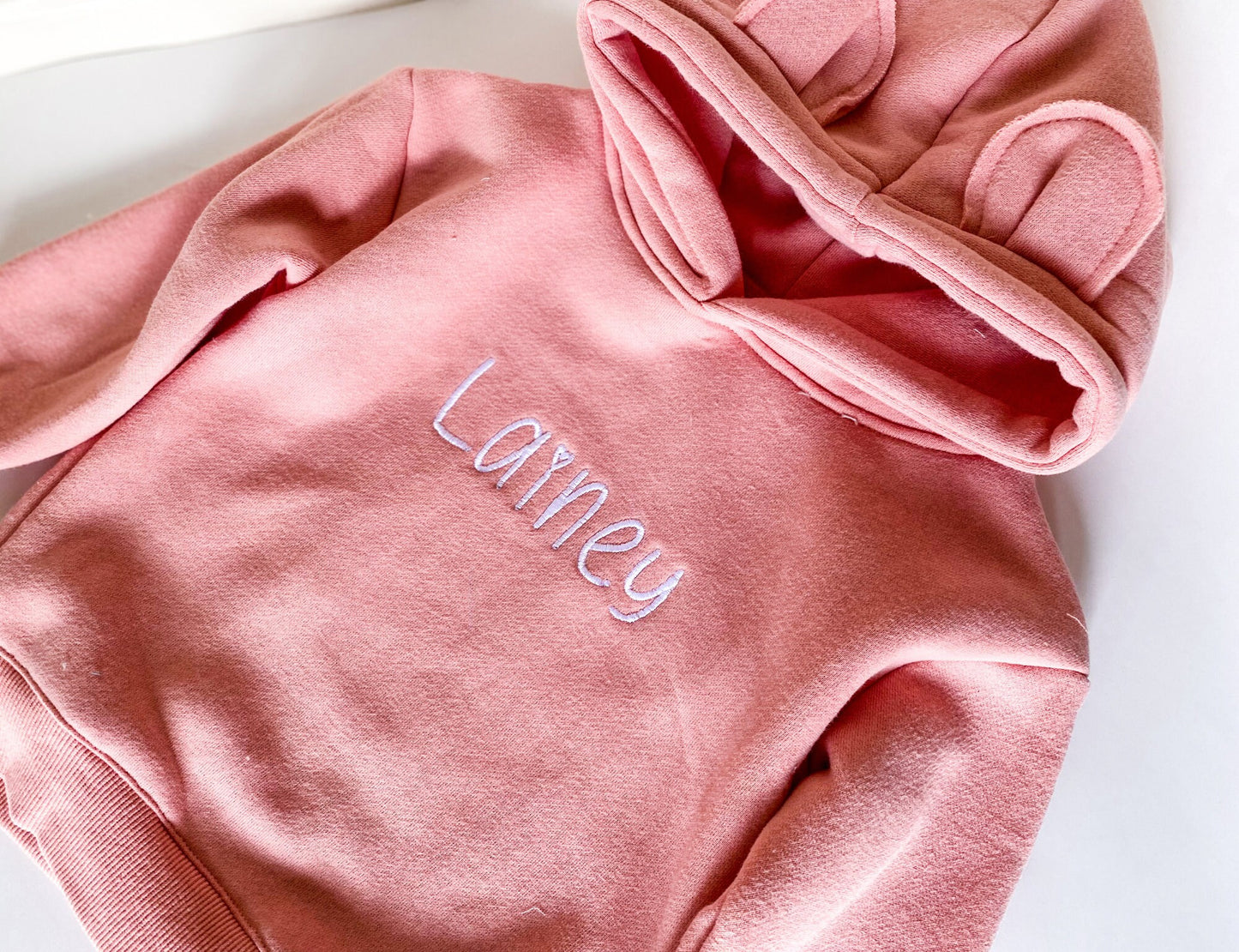 Monogrammed Animal Ear Hoodie, Kids Pullover, Custom