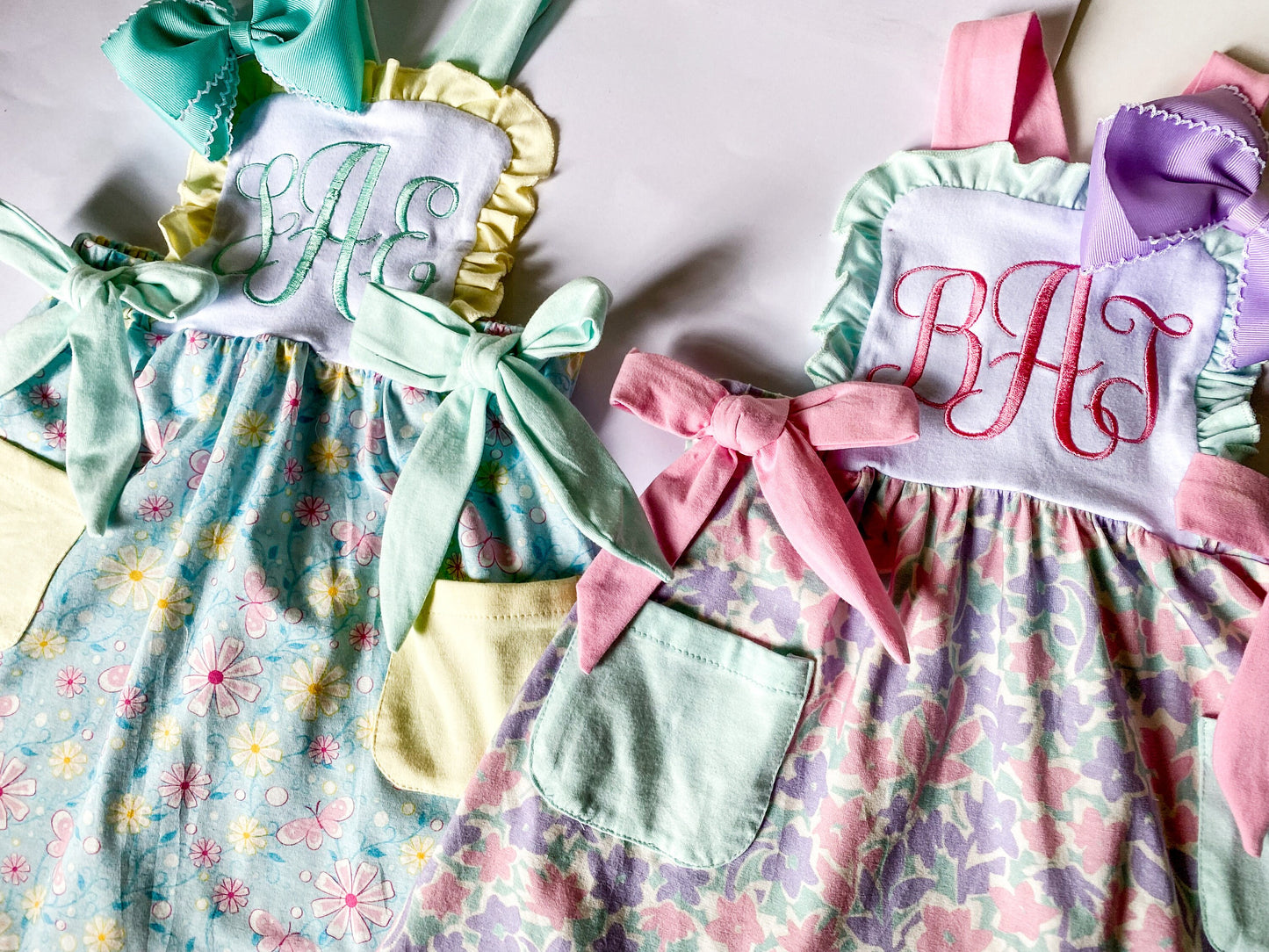 Girl's Embroidered Floral Spring Summer Dress