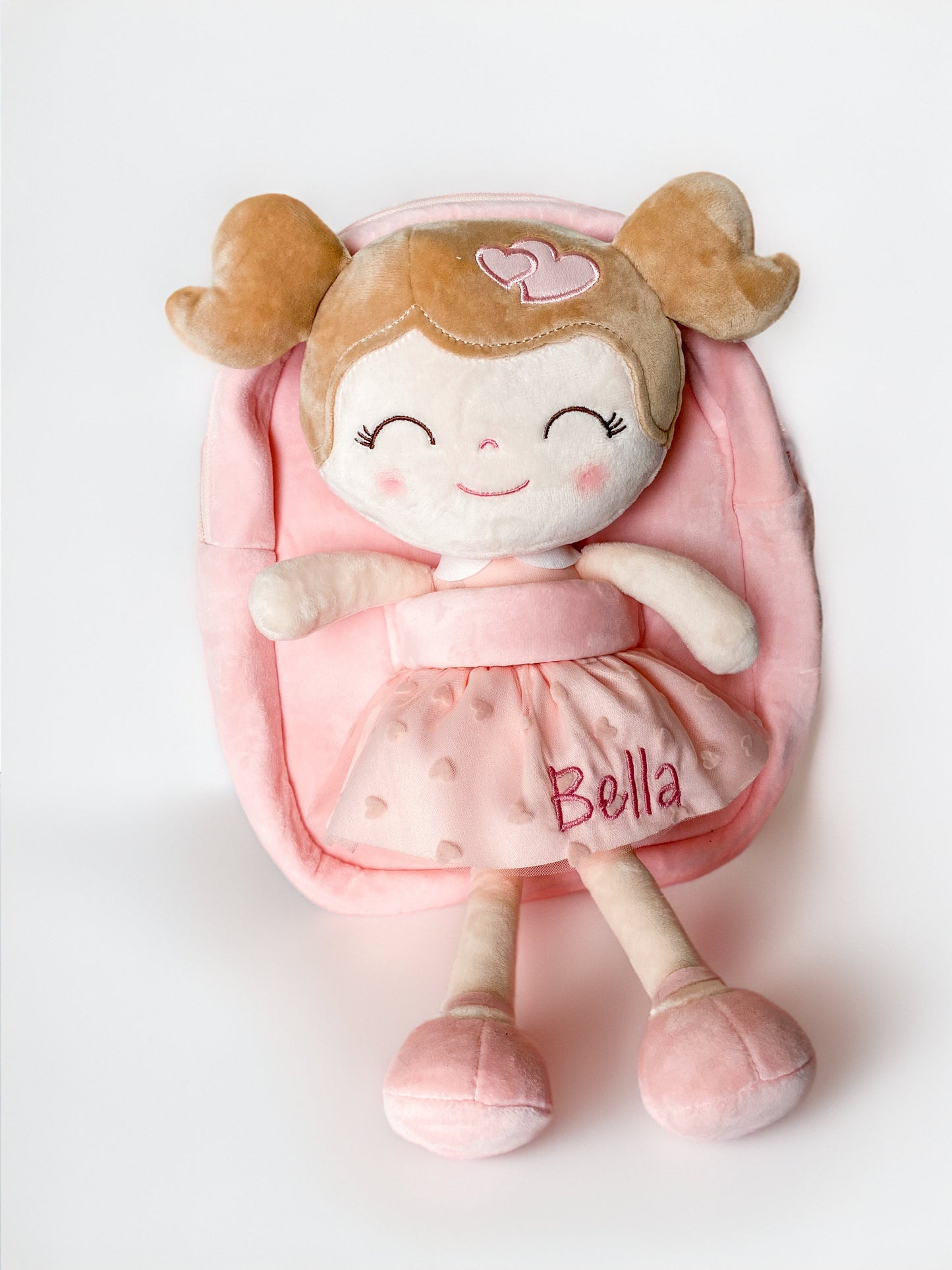 Monogrammed Girls Baby Doll and Backpack