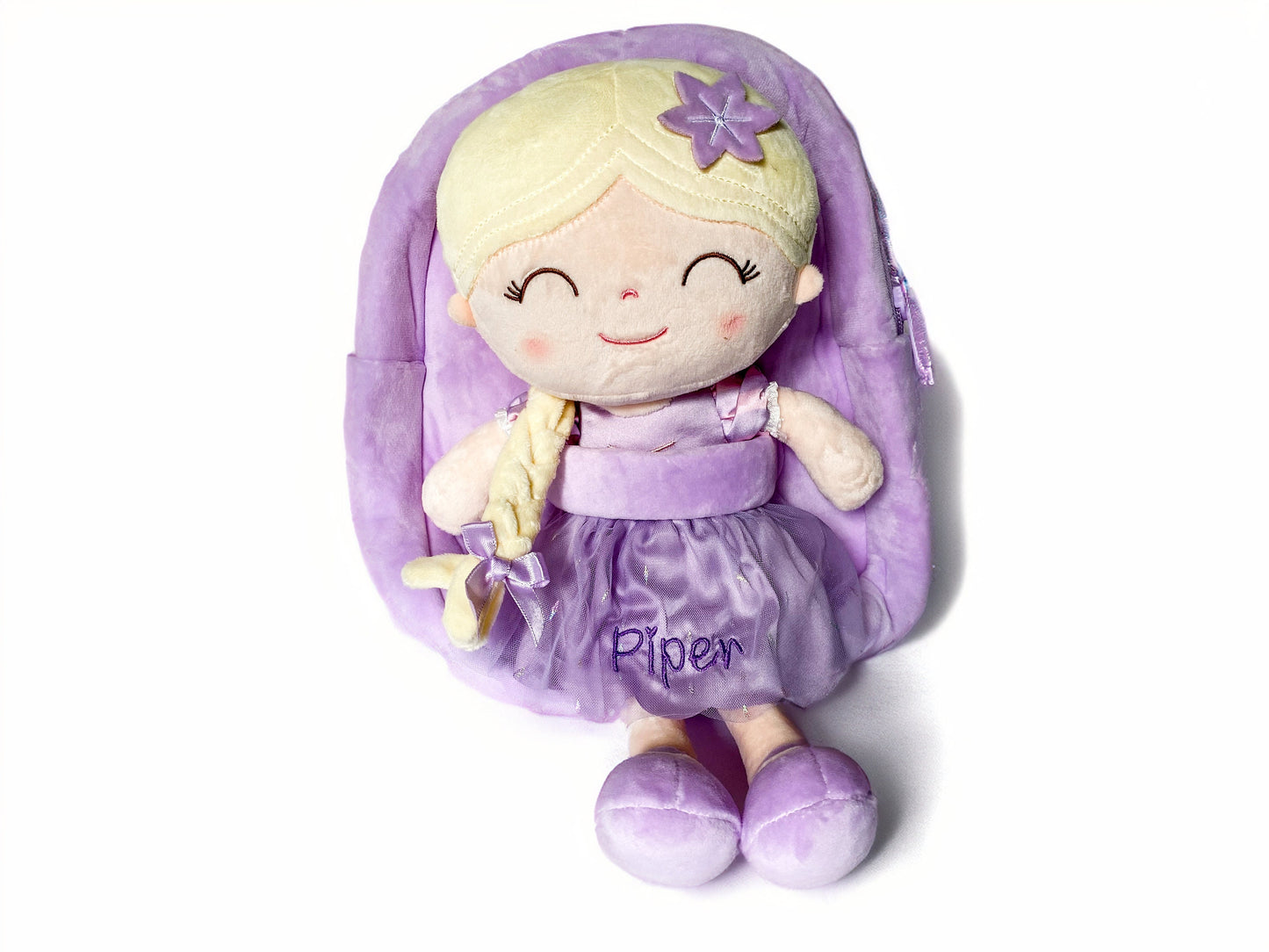 Monogrammed Girls Baby Doll and Backpack