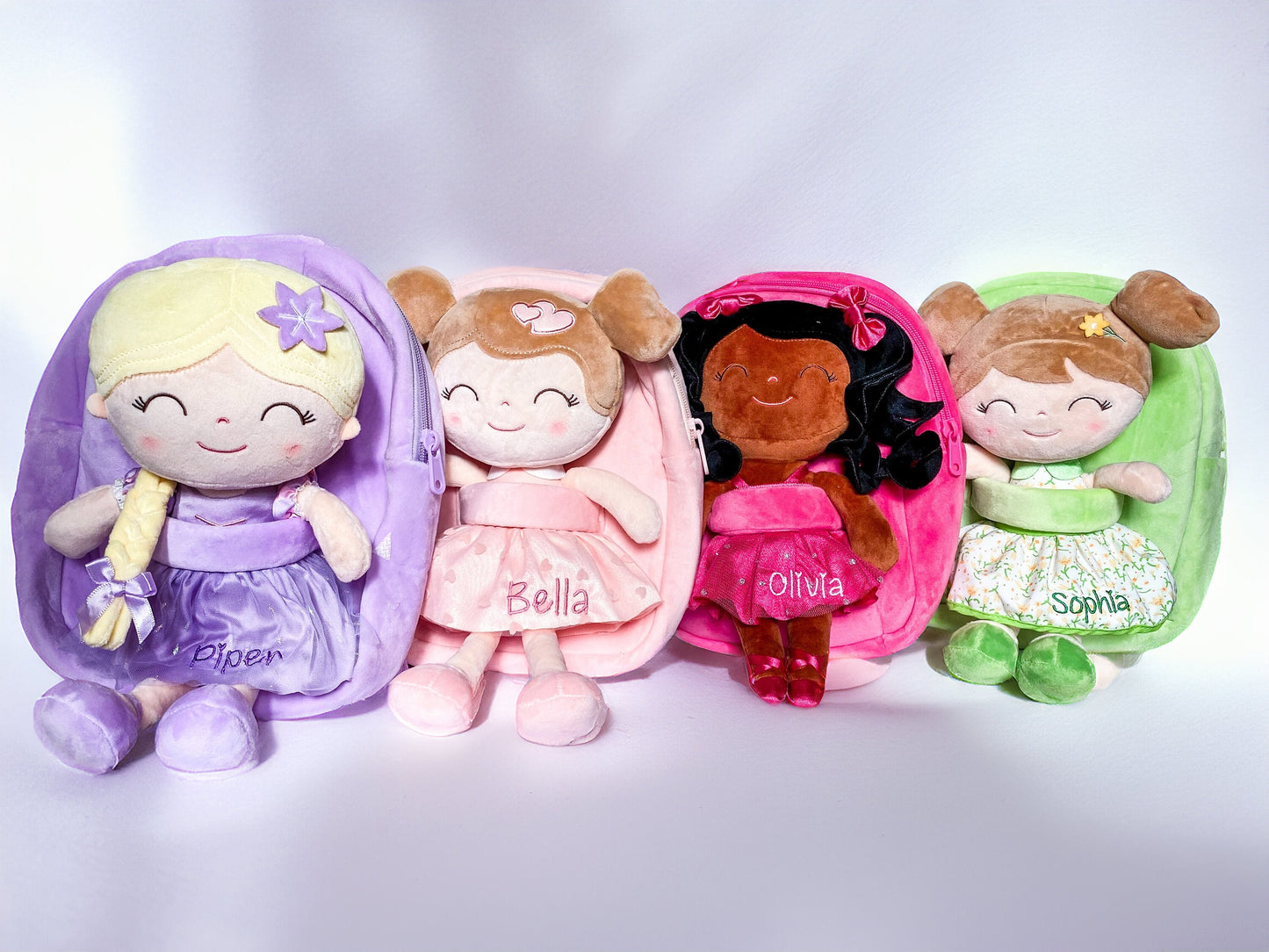 Monogrammed Girls Baby Doll and Backpack