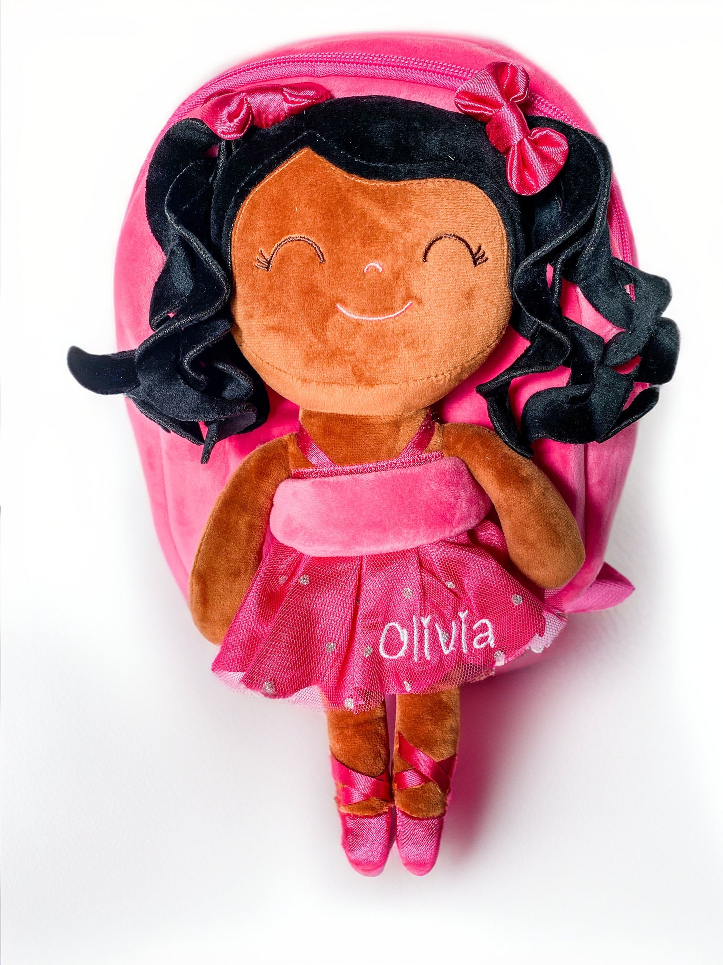Monogrammed Girls Baby Doll and Backpack