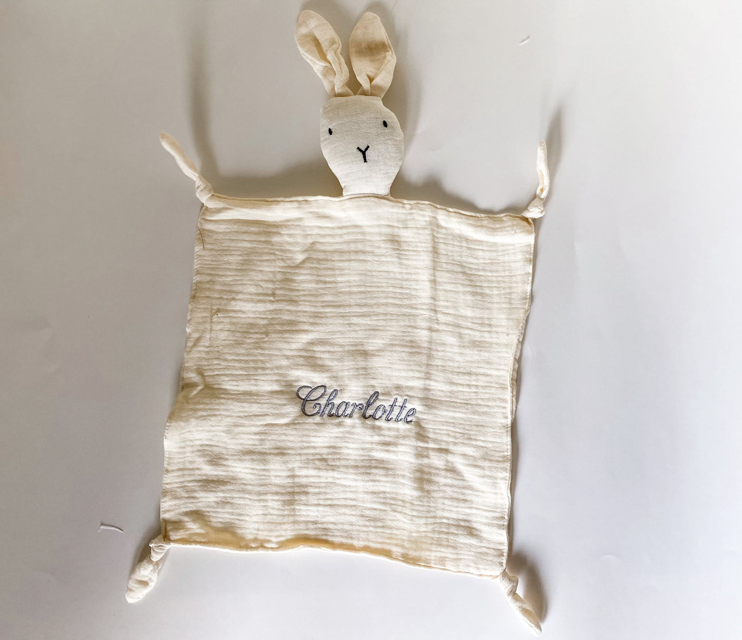 Organic Cotton Muslin Lovey Blanket