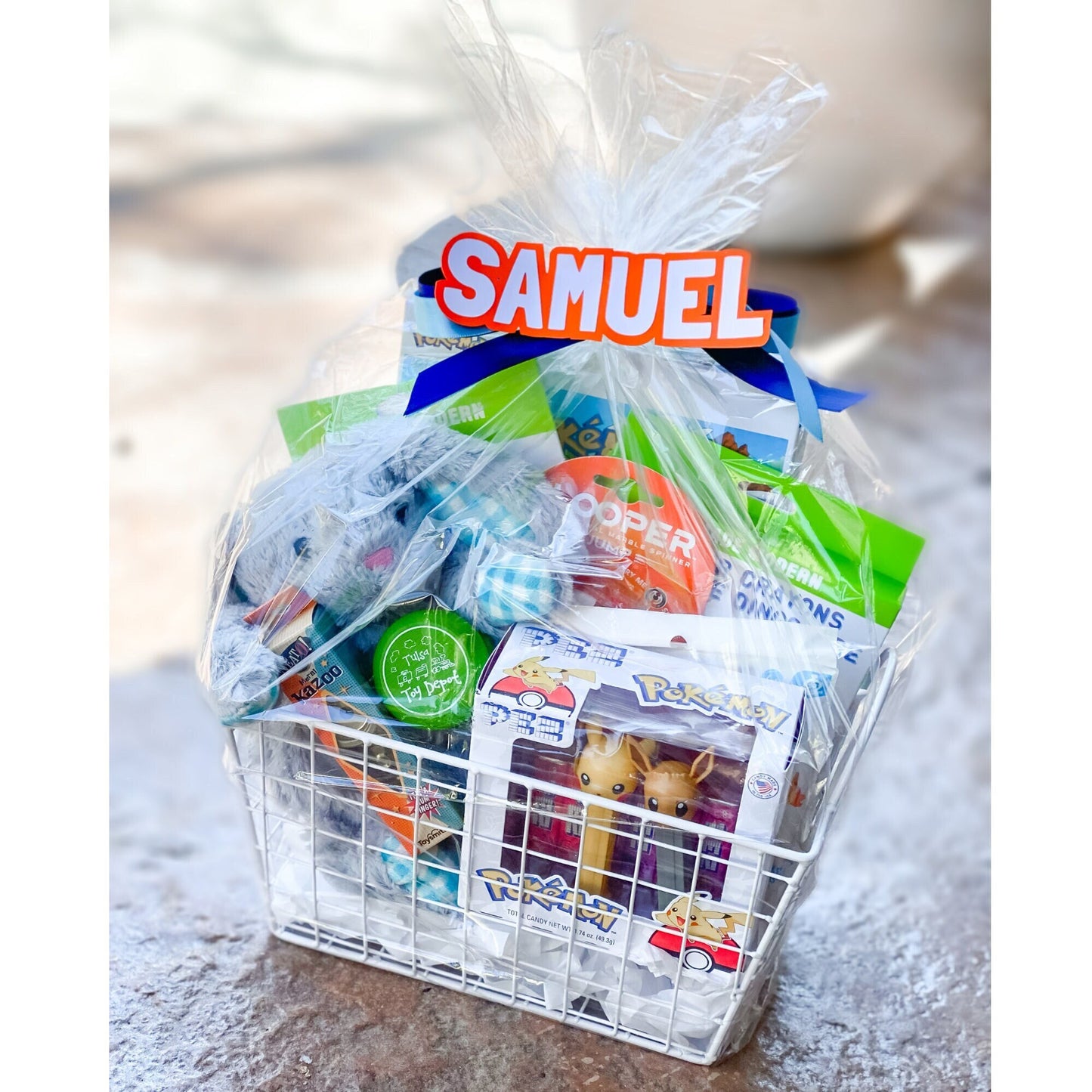 Custom Prefilled Easter Basket, Easter Basket for Boys, Pokemon