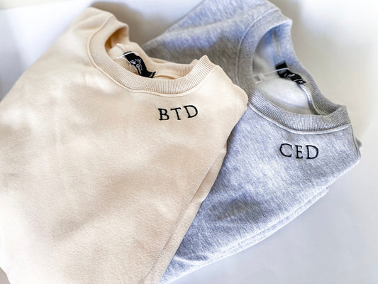 Monogrammed Neckline Pullover