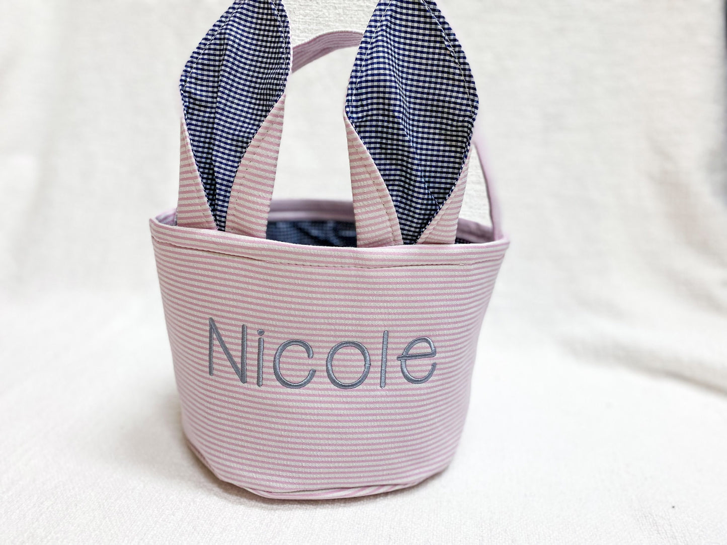 Easter Basket, Rabbit Ear, Custom Monogrammed, Personalized, Name, Bunny