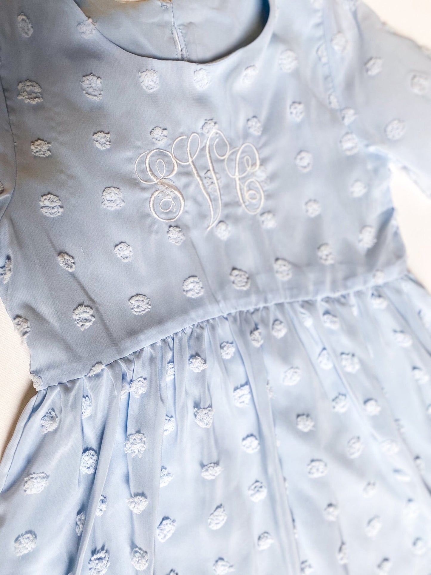 Girls Monogrammed Pastel Dress