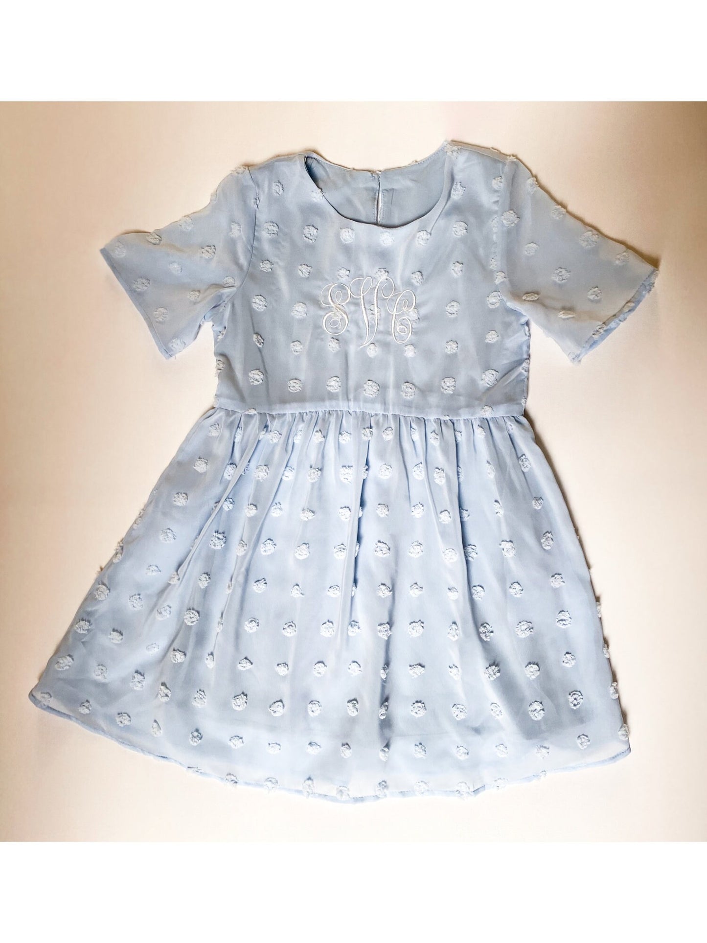 Girls Monogrammed Pastel Dress