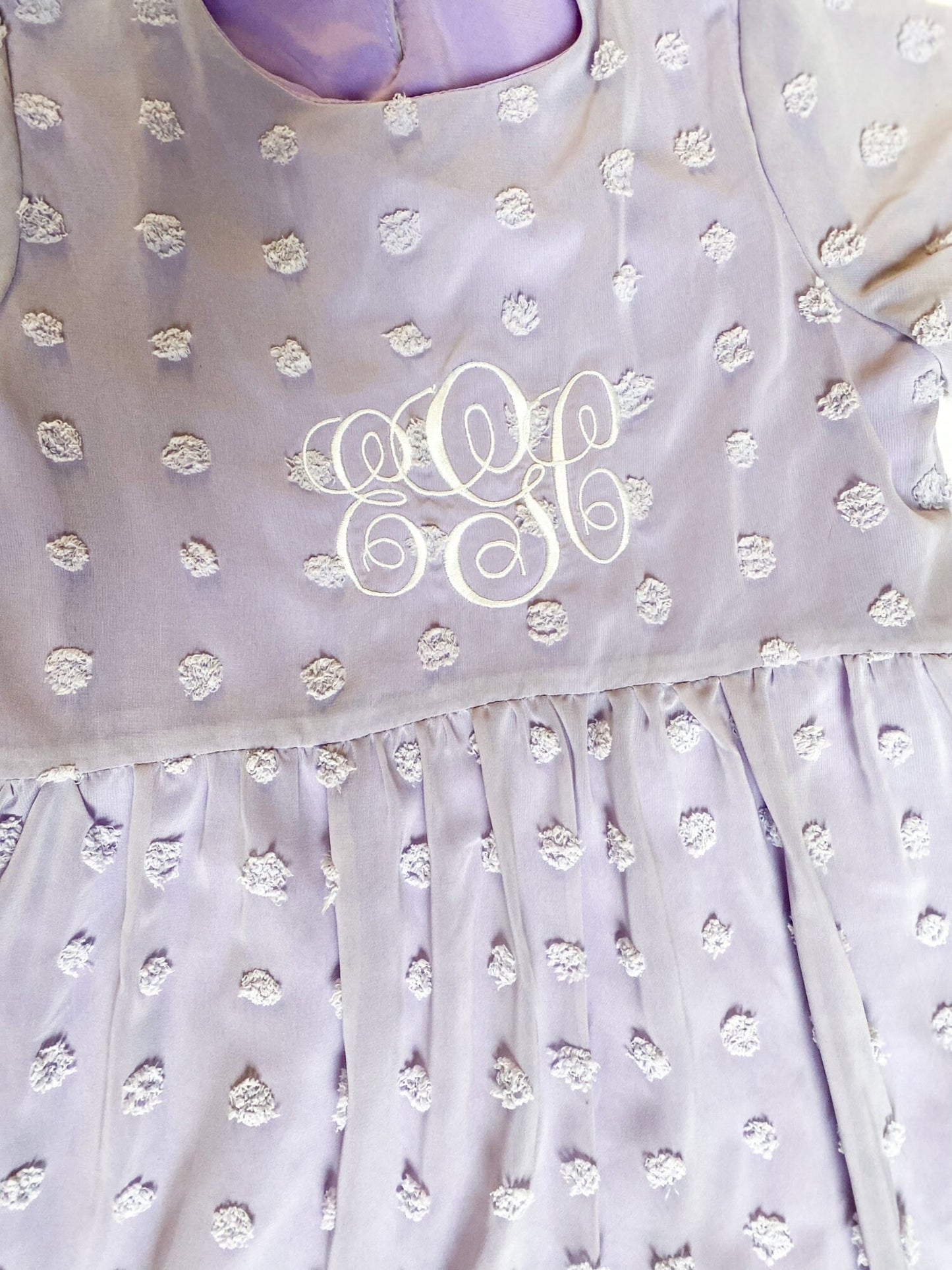 Girls Monogrammed Pastel Dress