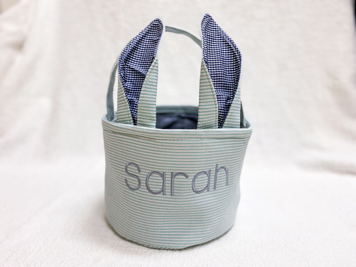 Easter Basket, Rabbit Ear, Custom Monogrammed, Personalized, Name, Bunny