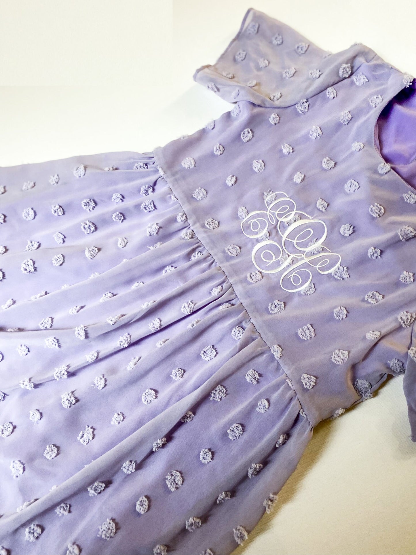 Girls Monogrammed Pastel Dress