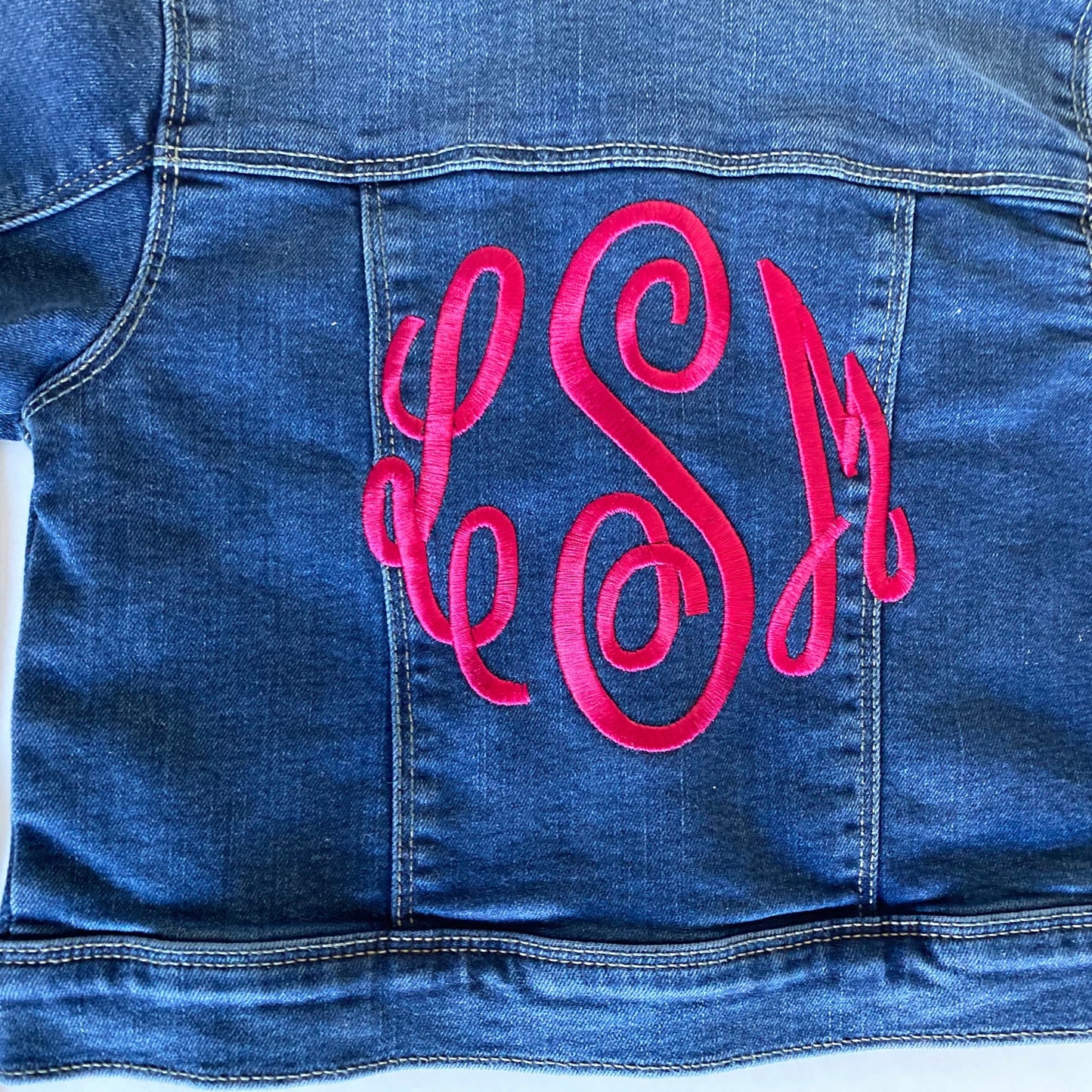 Girl's Monogrammed Jean Jacket