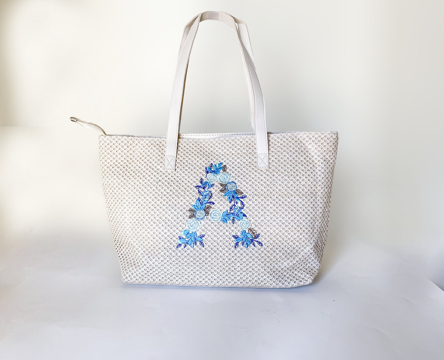 Floral Embroidered Tote