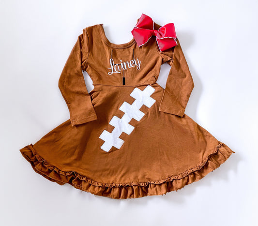 Girl's Monogrammed Football Dress