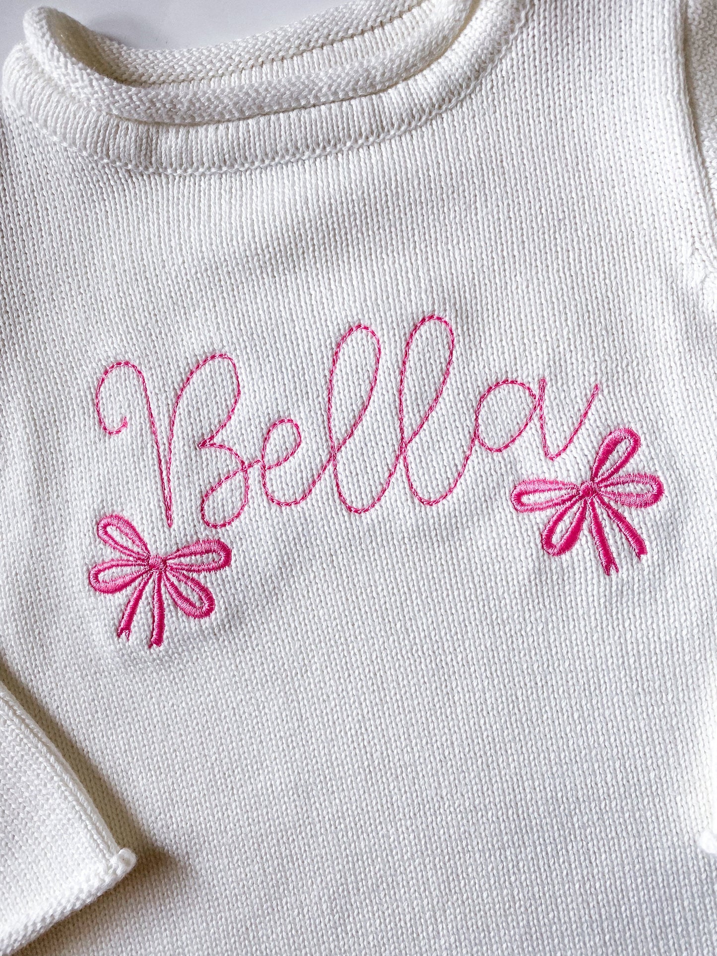 Monogrammed 100% Cotton Rollneck Sweater