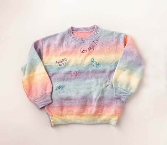 Girl's Bible Verse Affirmation Sweater