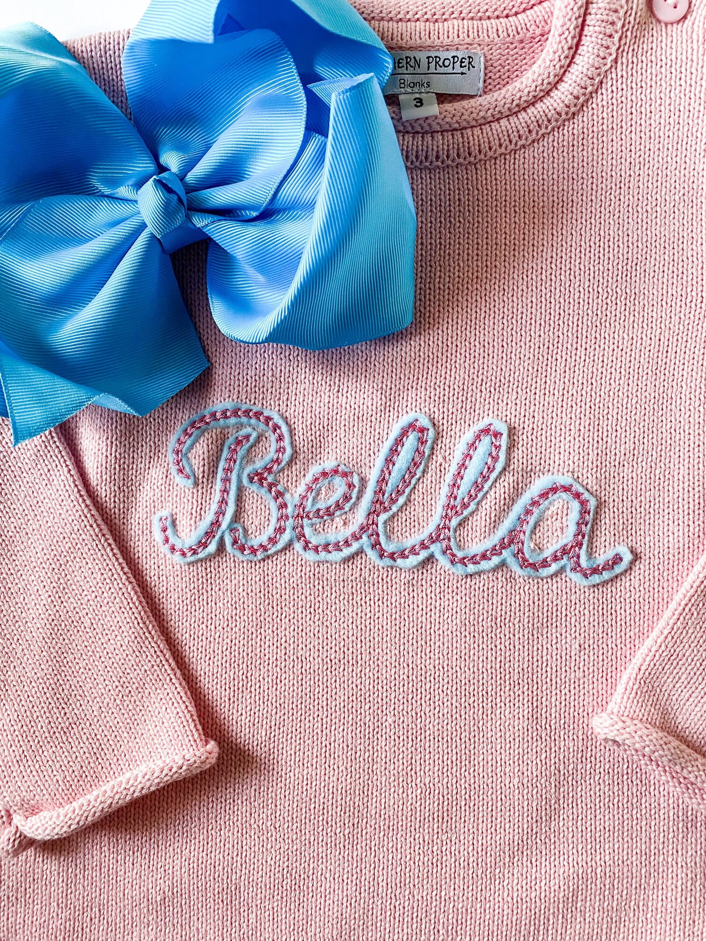 Felted Name 100% Cotton Rollneck Sweater