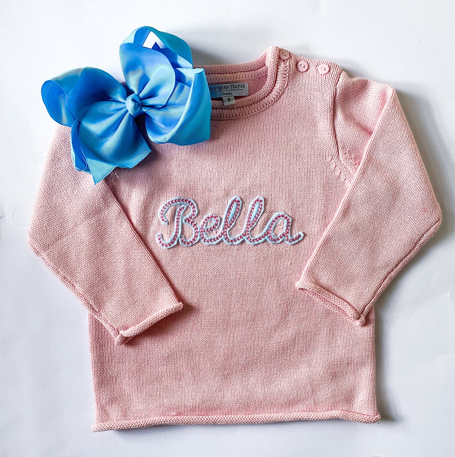 Felted Name 100% Cotton Rollneck Sweater