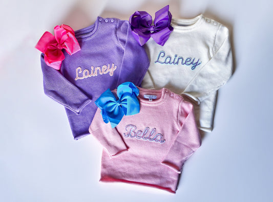Felted Name 100% Cotton Rollneck Sweater