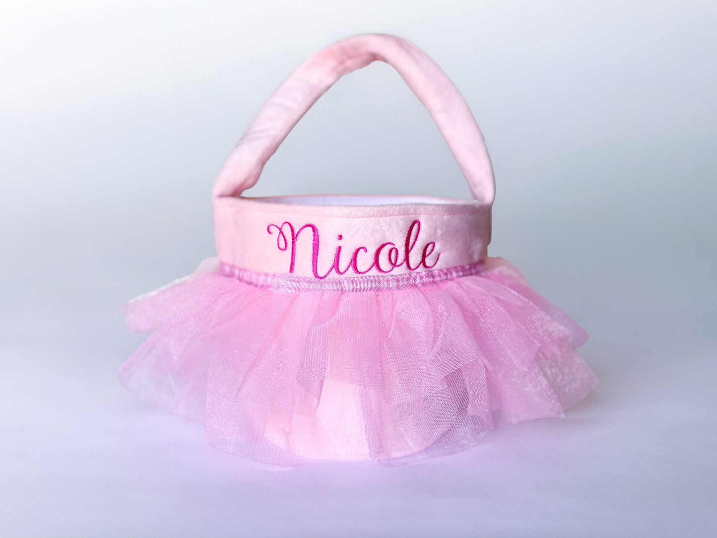 Easter Ballerina Monogrammed Basket, Tutu basket, Girly Basket, Personalized Easter Gift with Skirt