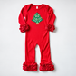 Baby Girl Christmas Tree Ruffle Romper