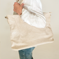 Women's Textured Purse In Ivory