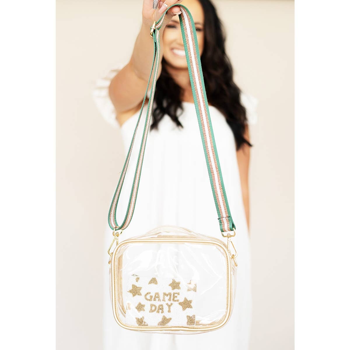 Gold Clear Blair Purse