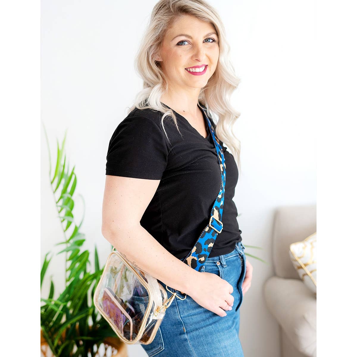 Gold Clear Blair Purse