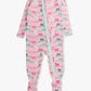 Baby Girls Cotton Modal Sparkle Pink Tinsel Tidings Footed Ruffle One Piece Pajama