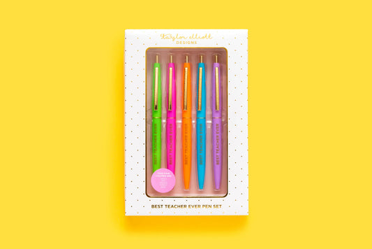 5 Piece Teacher Appreciation Pen Set - Savannah Creations