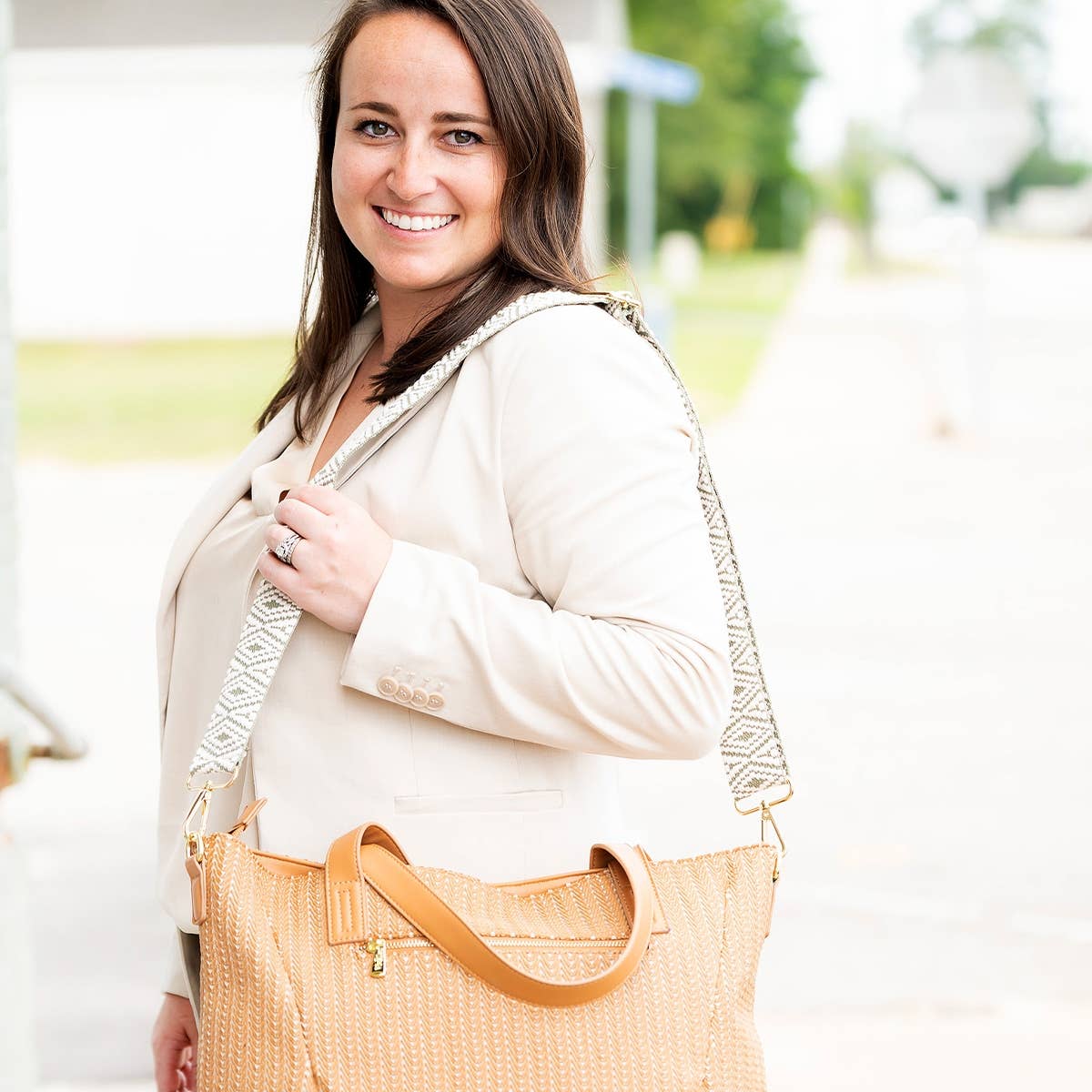 Sage Diamond Crossbody Strap