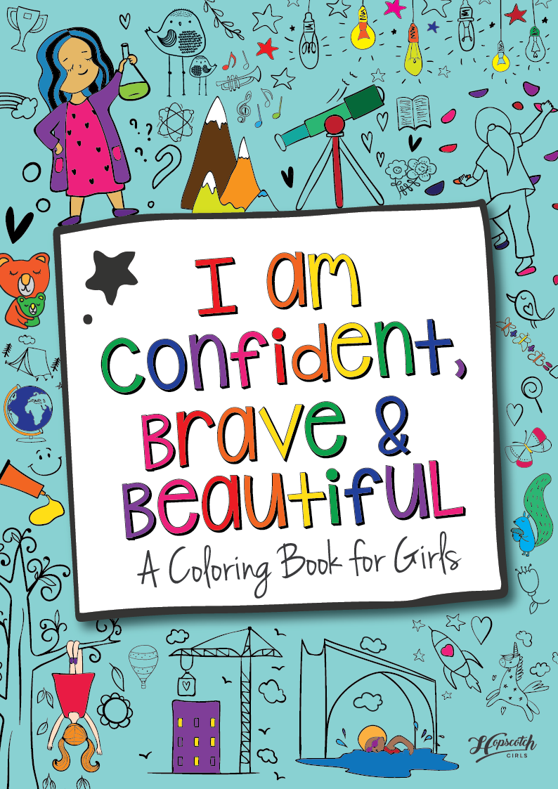 Coloring Book for Girls - "I Am Confident, Brave &..."