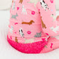 Baby Girls Bamboo Viscose Pink Puppy Playtime Footed Ruffle One Piece Pajama