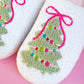 Pink Bow Christmas Tree slippers - Savannah Creations